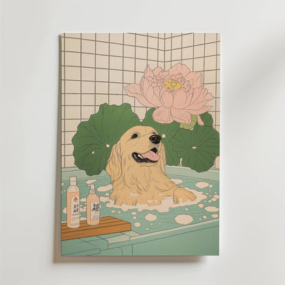 Lotus Joy Dog Poster