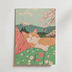 Spring Nap Under Fuji Poster