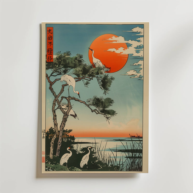 Japanese Crane Poster
