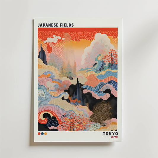 Japanese Fields Poster