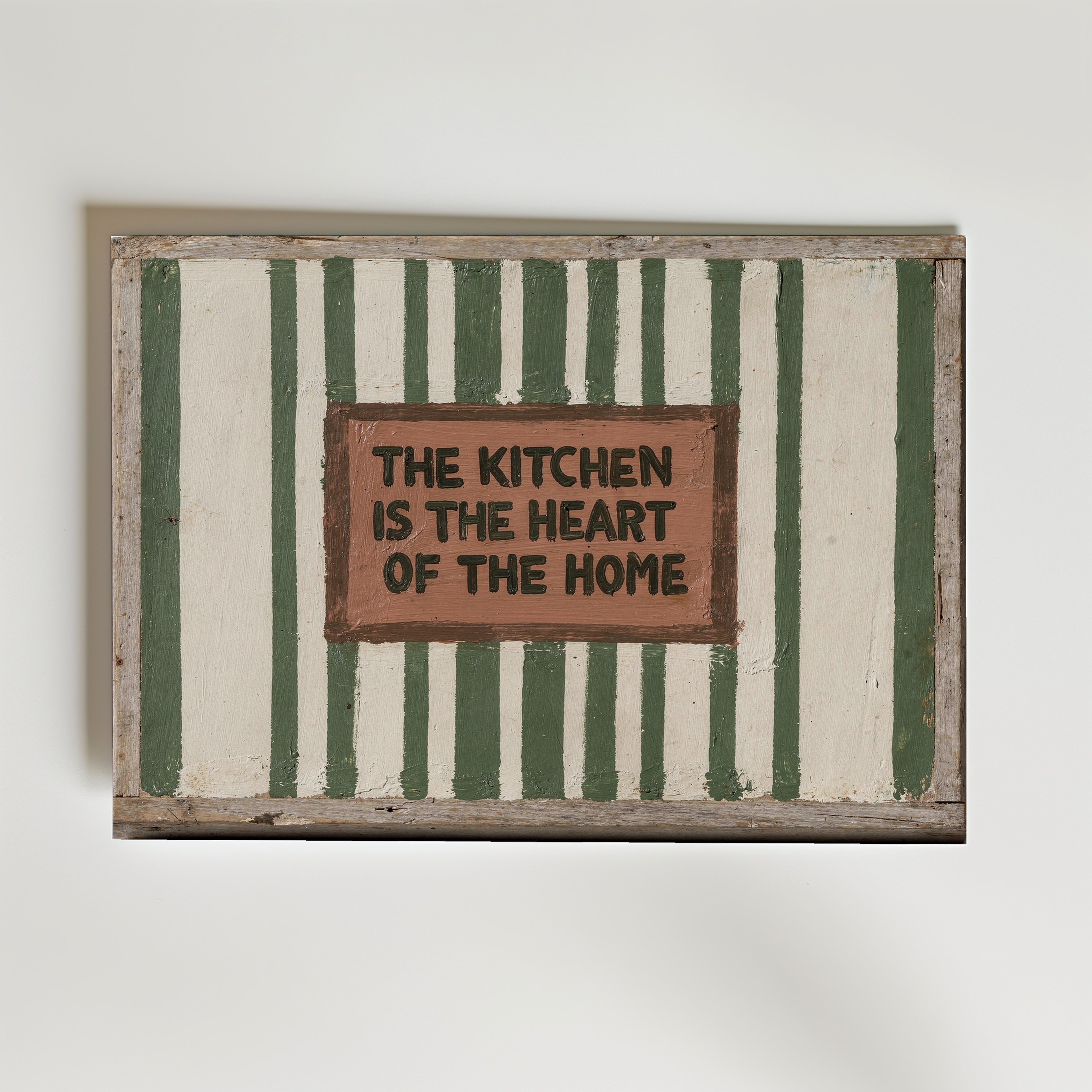 Kitchen Heart Poster – handmålad skylt The Kitchen is the Heart of the Home