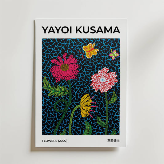 Yayoi Kusama Flowers Poster