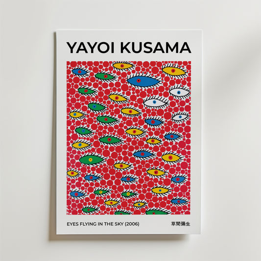 Yayoi Kusama Eyes Flying In The Sky Poster