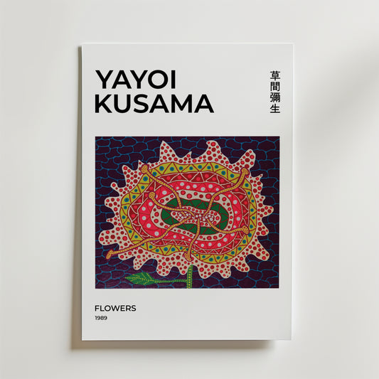 Yayoi Kusama Flowers 1989 Poster