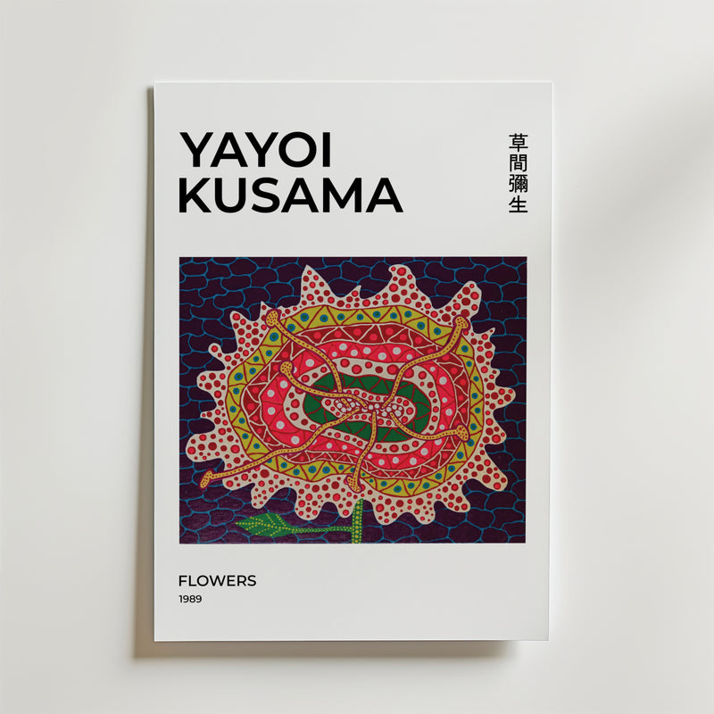 Yayoi Kusama Flowers 1989 Poster