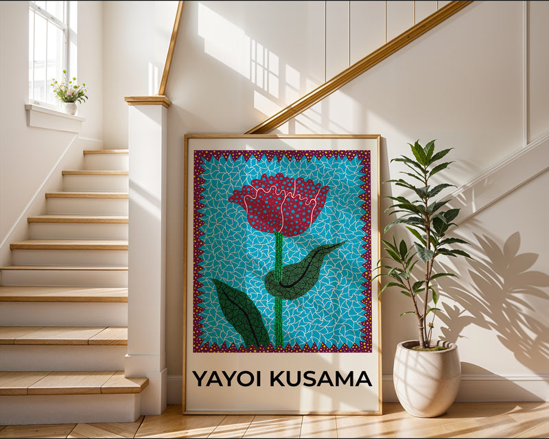 Yayoi Kusama Flower Pulse Poster