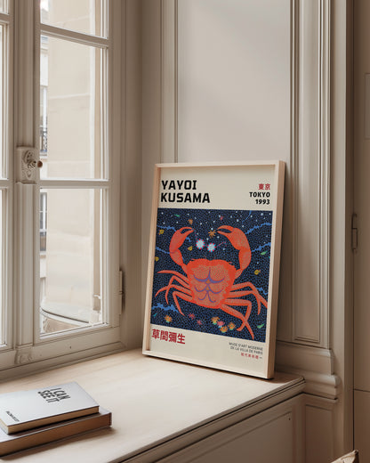 Yayoi Kusama Cosmic Crab Poster