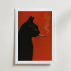 Smoking Cat Poster