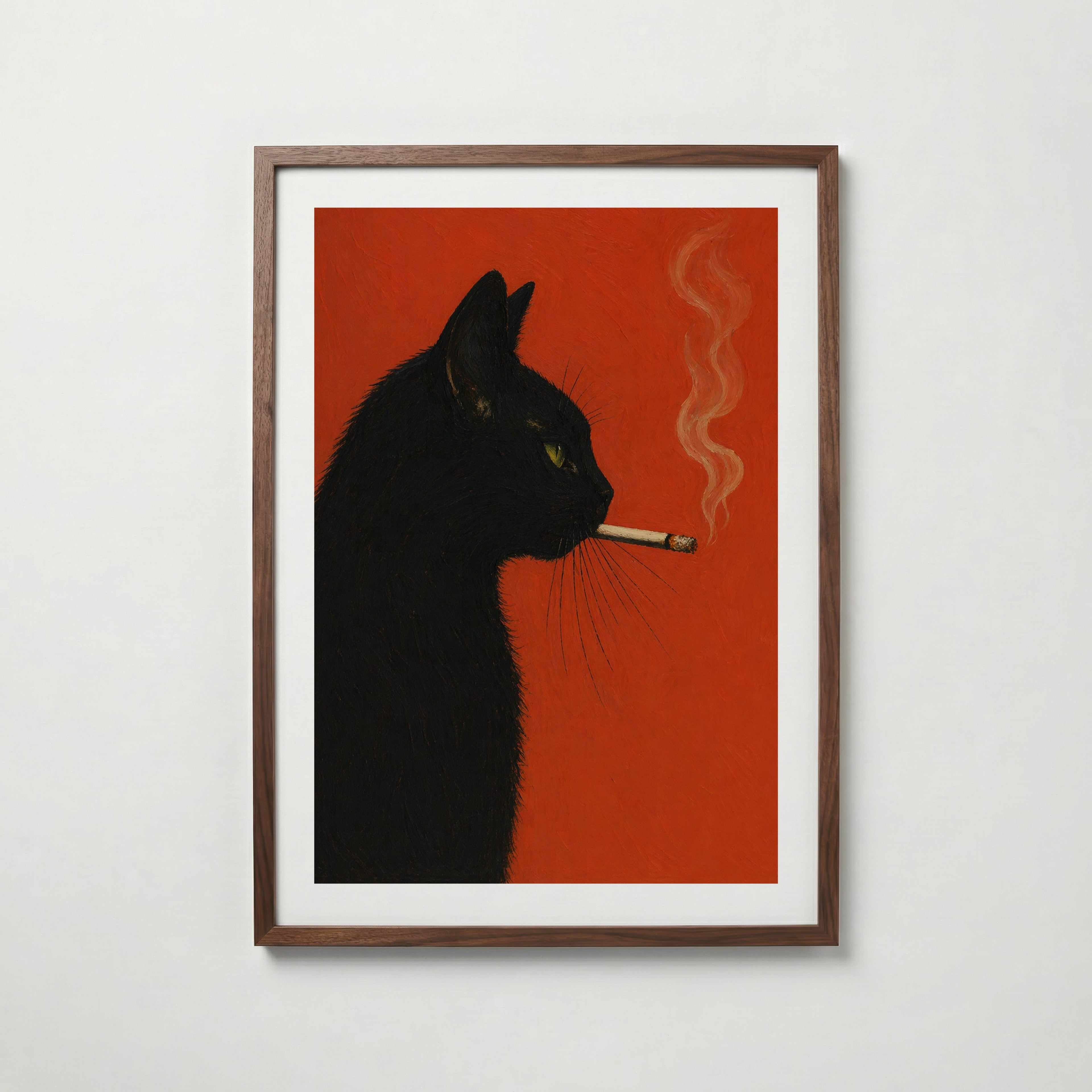 Smoking Cat Poster