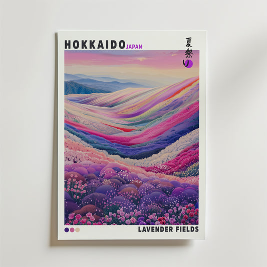Hokkaido Lavender Fields Poster
