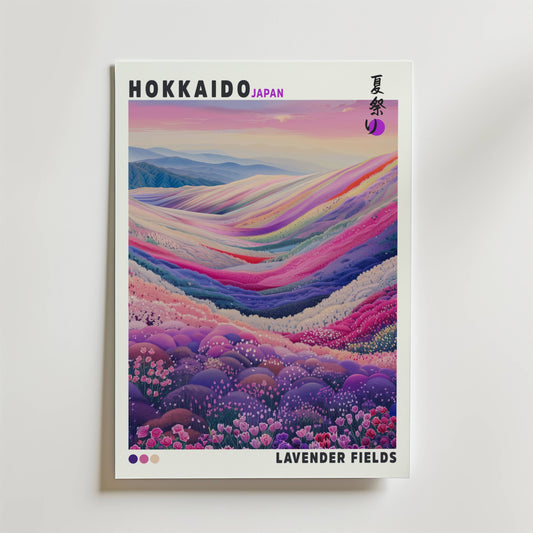Hokkaido Lavender Fields Poster