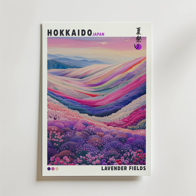 Hokkaido Lavender Fields Poster
