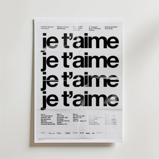 Je T’aime Poster