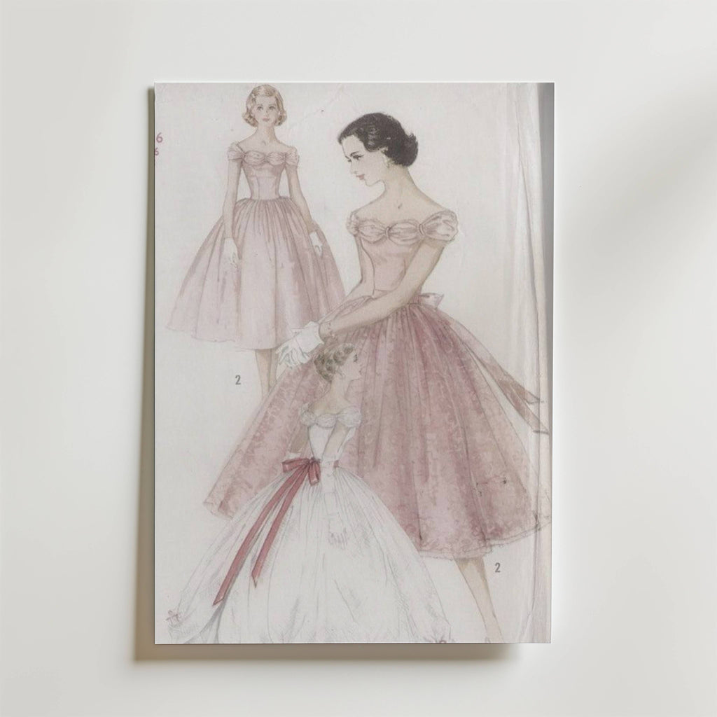 Vintage Dress Sketch Poster