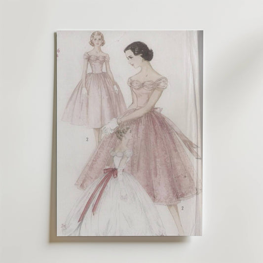 Vintage Dress Sketch Poster