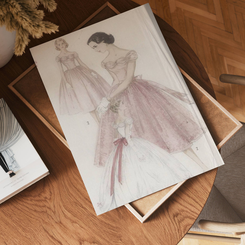 Vintage Dress Sketch Poster