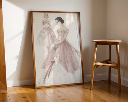 Vintage Dress Sketch Poster