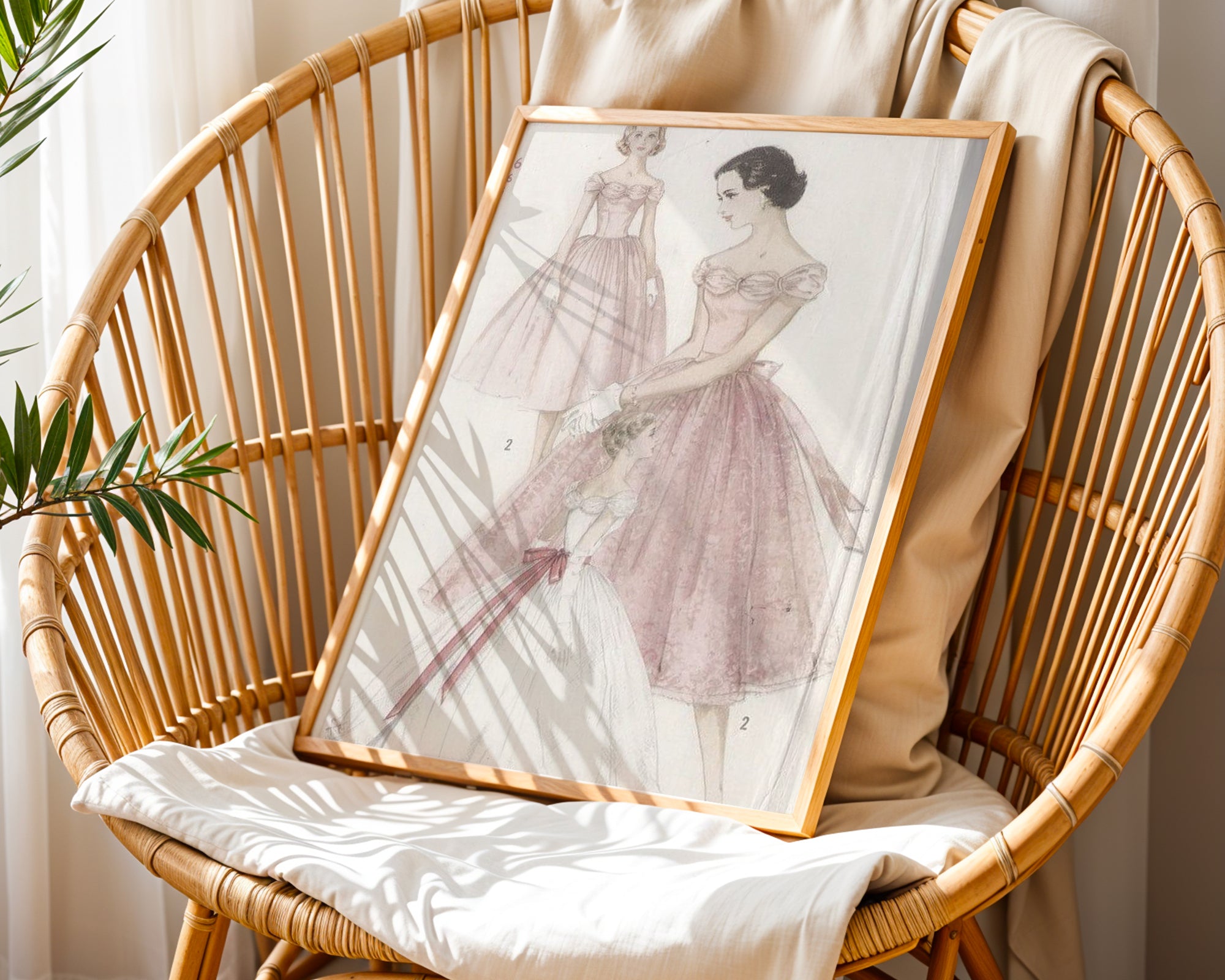 Vintage Dress Sketch Poster