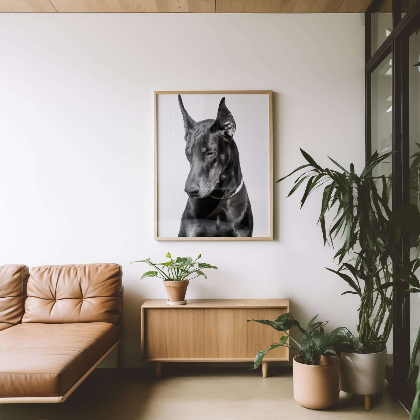 Noir Doberman Poster