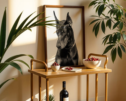 Noir Doberman Poster