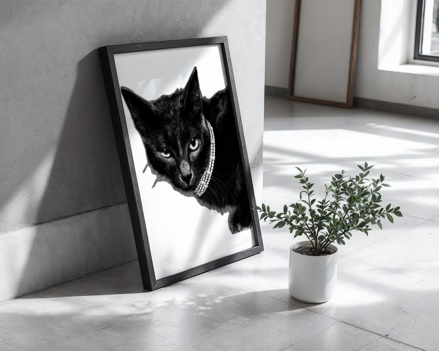 Chic Black Cat Poster