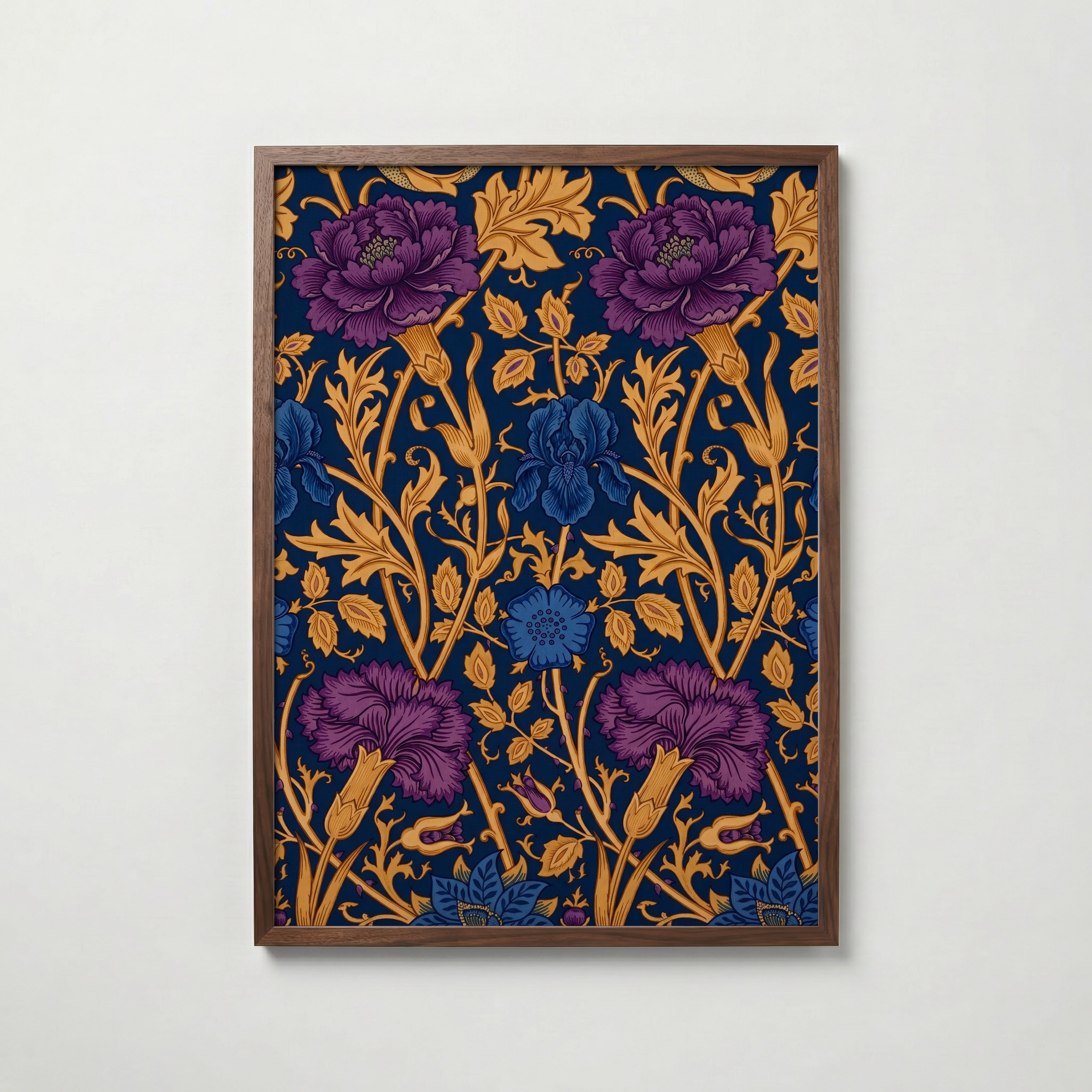 Midnight Peony Poster i vardagsrumsmiljö