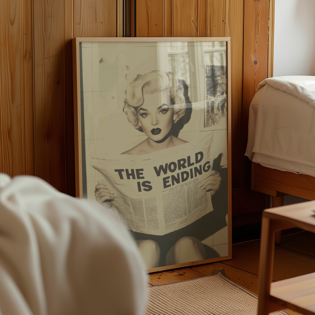 The World is Ending Retro Poster