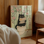 Cat Reading Time Poster