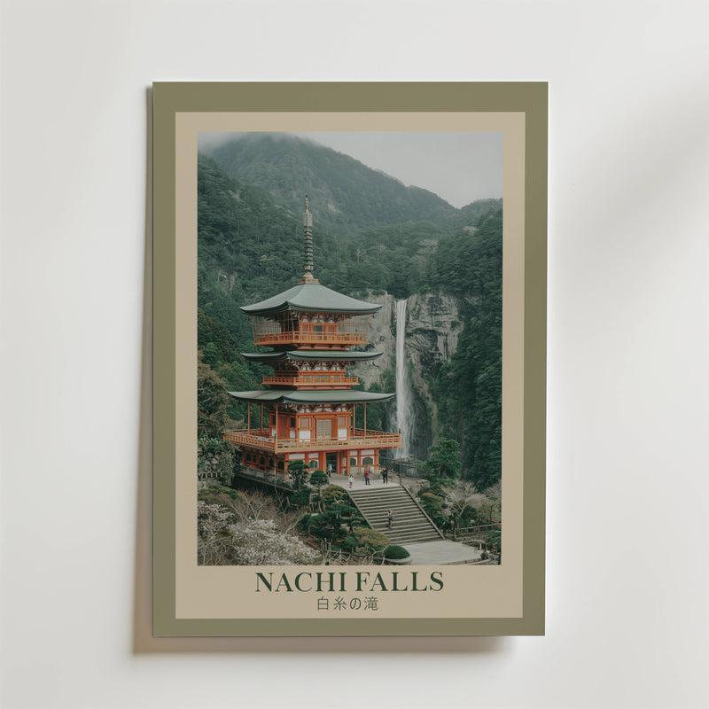 Nachi Falls Japanese Waterfall Poster