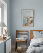 Blue Beach Cabin Poster