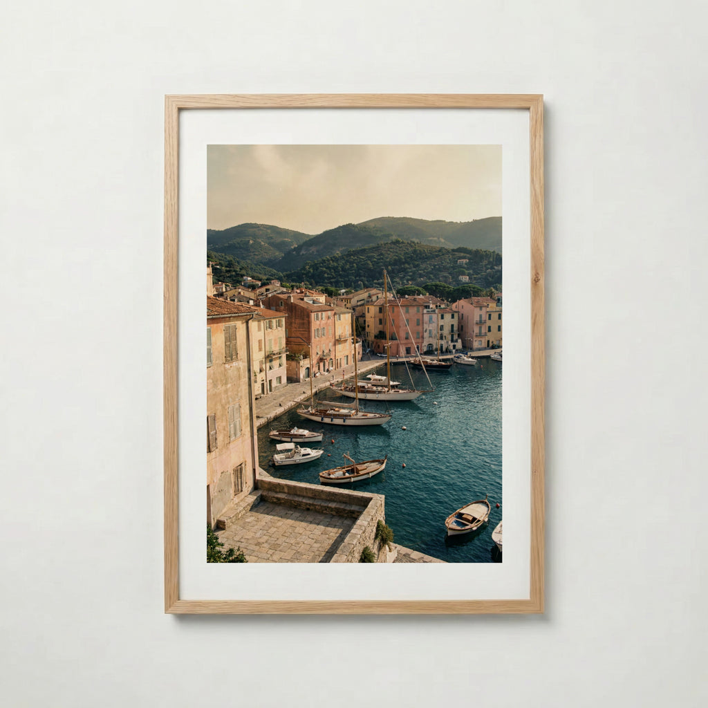 Mediterranean Port Elegance Poster – köp affisch till hemmet – Bozetto väggdekoration