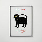 Oh Look Cat Poster poster – väggdekoration för hemmet – köp hos Bozetto