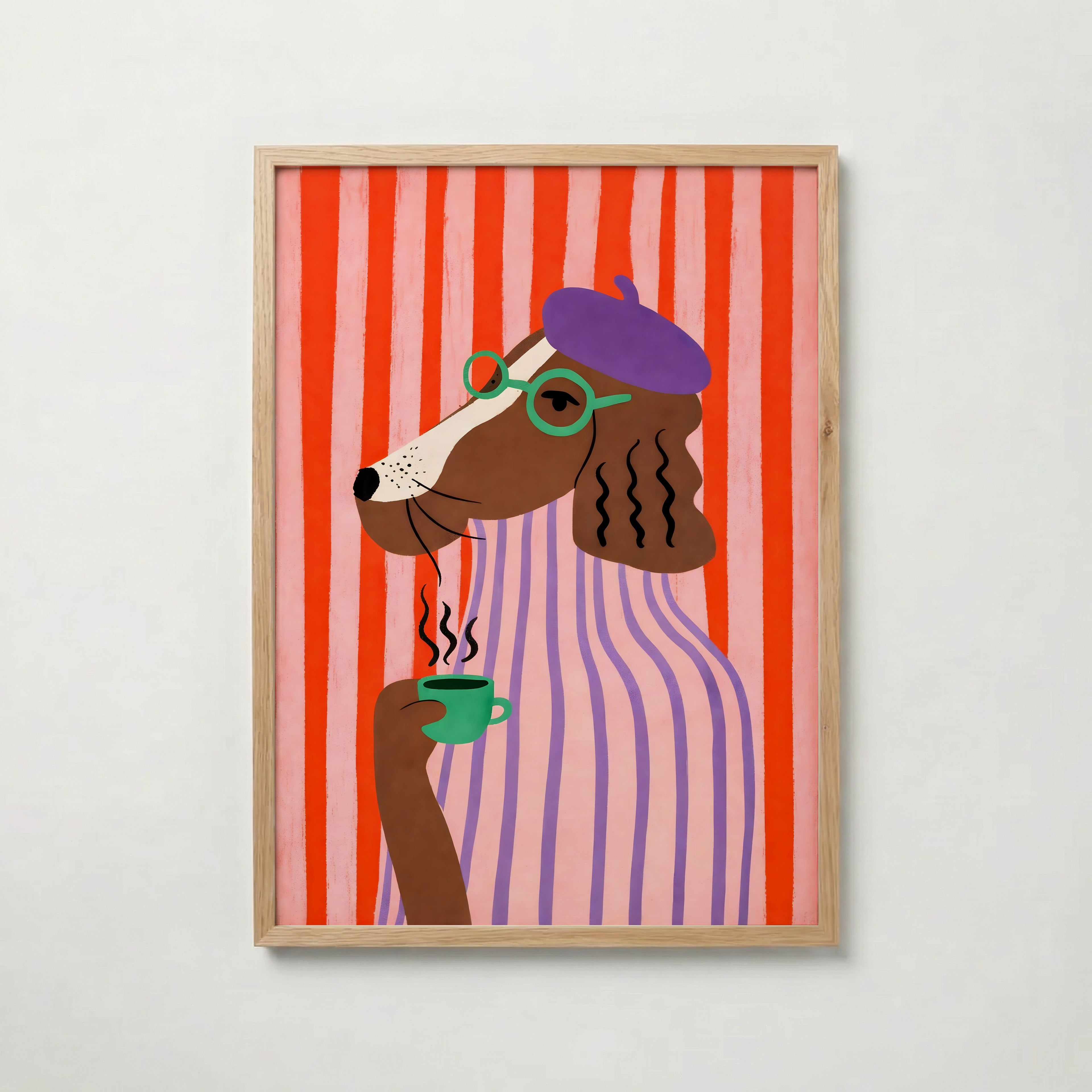 Parisian Morning Dog Poster