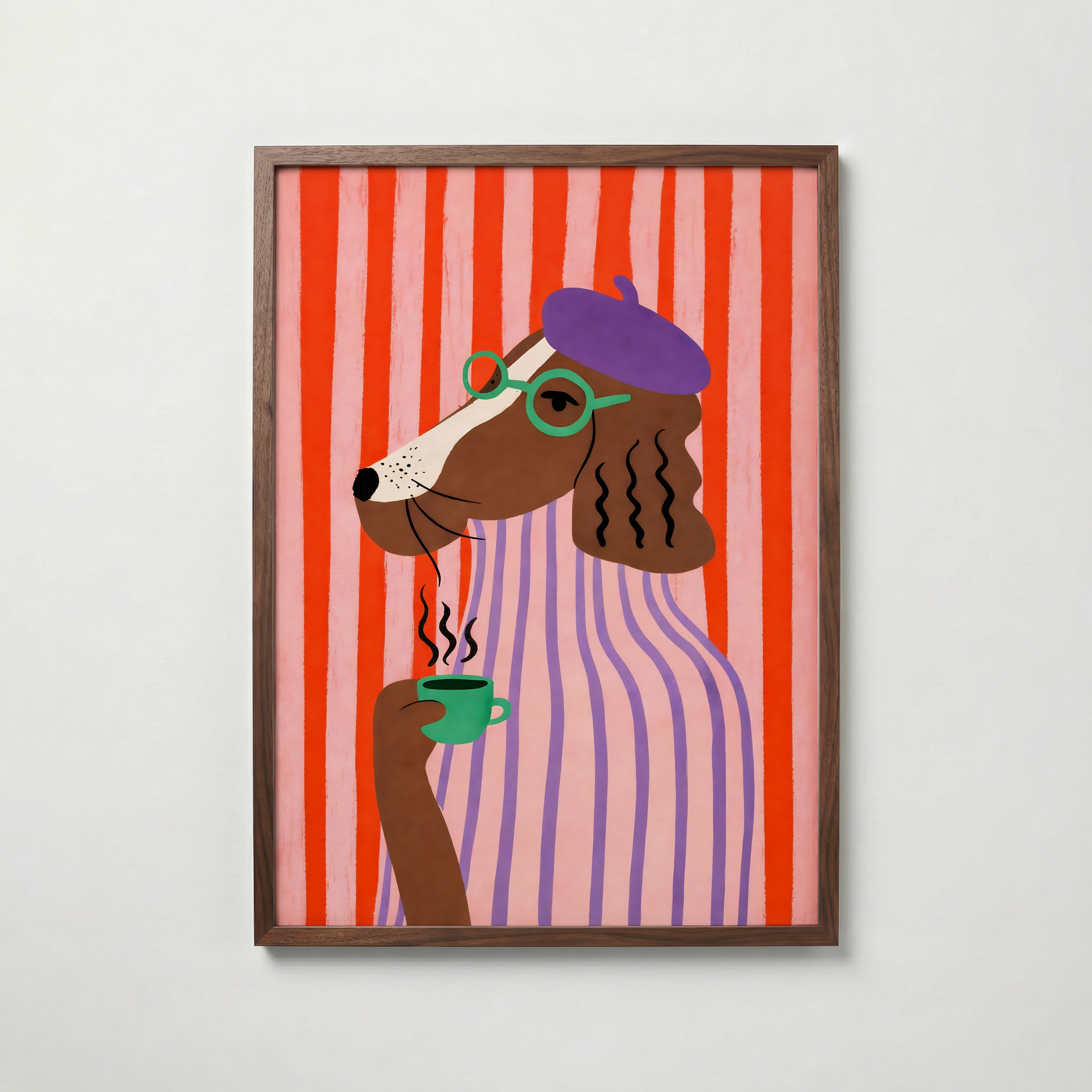 Parisian Morning Dog Poster