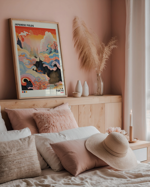 Japanese Fields Poster