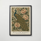 Peacock and Peonies William Morris Poster