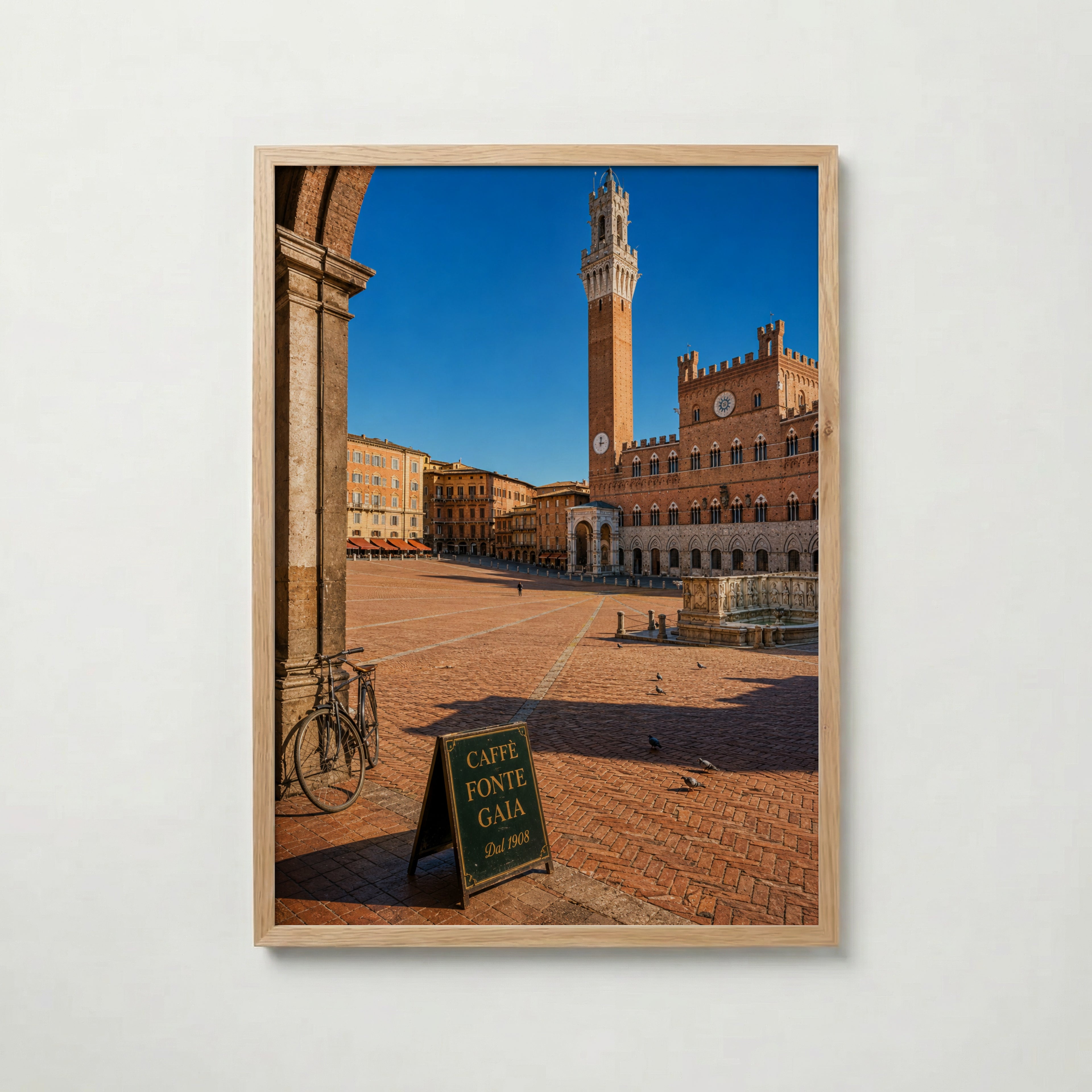 Marco Ricci Piazza del Campo Siena Poster – Sienas medeltida torg Piazza del Campo sett uppifrån