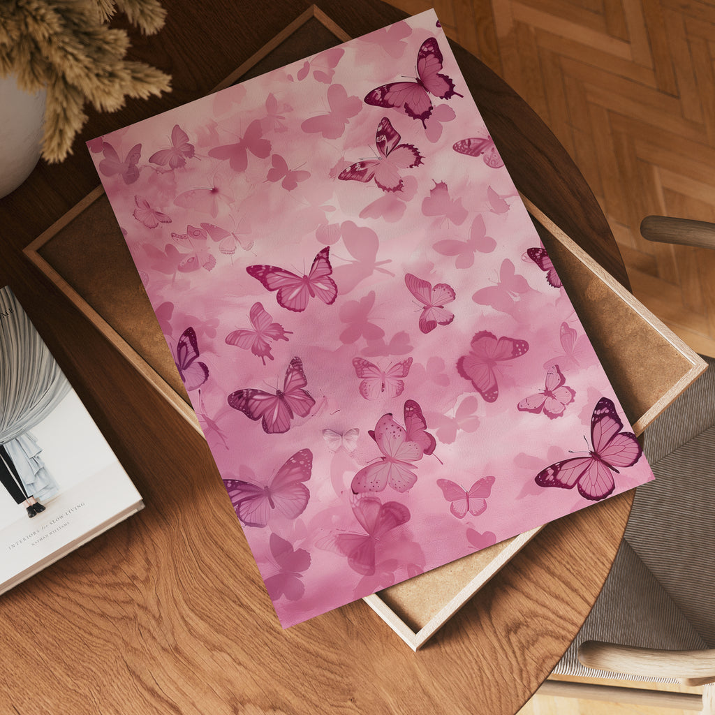 Berry Butterfly Bloom Poster