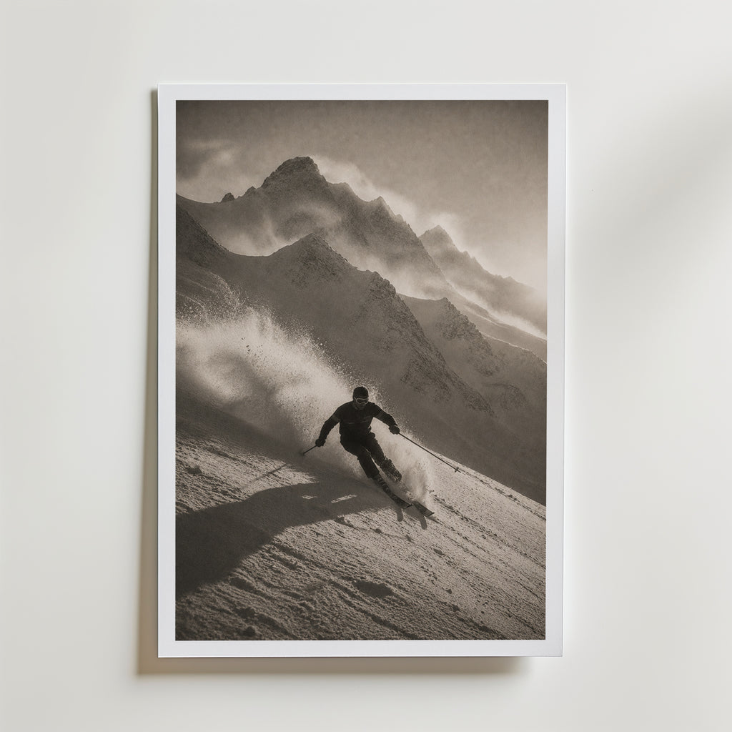 Powder Run in the Alps Poster