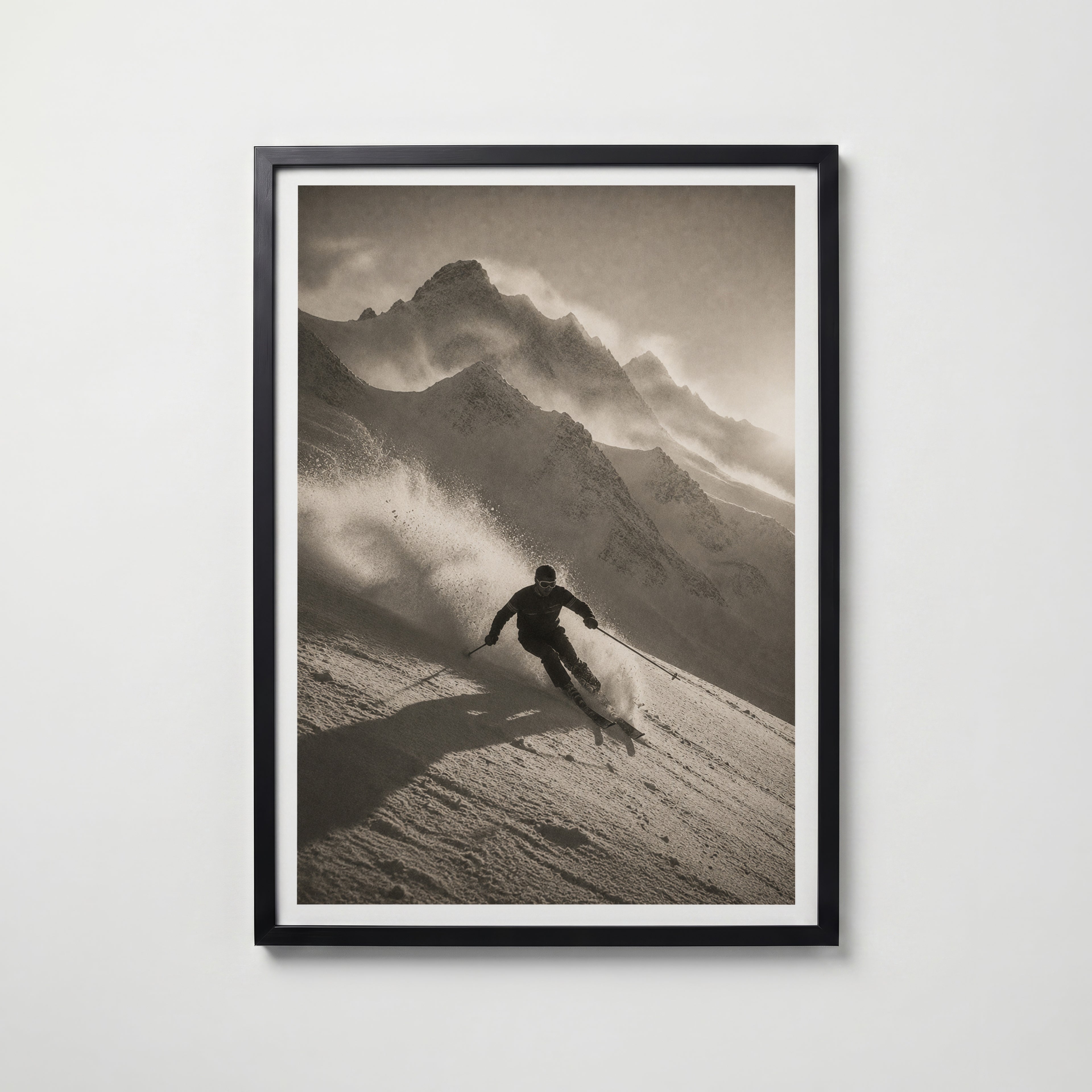 Powder Run in the Alps Poster