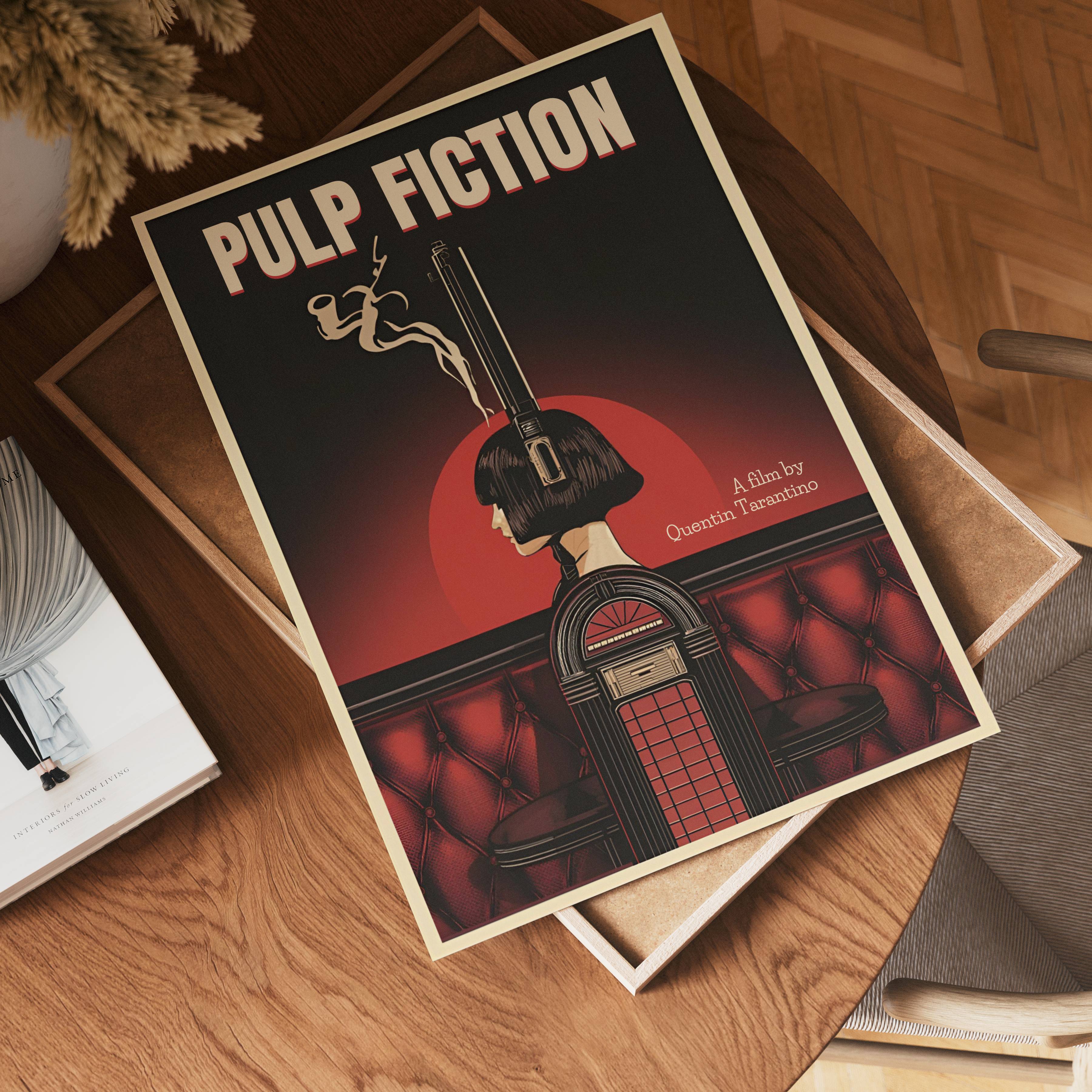Pulp Fiction Poster – Retro Edition affisch – poster till väggdekoration – köp online hos Bozetto