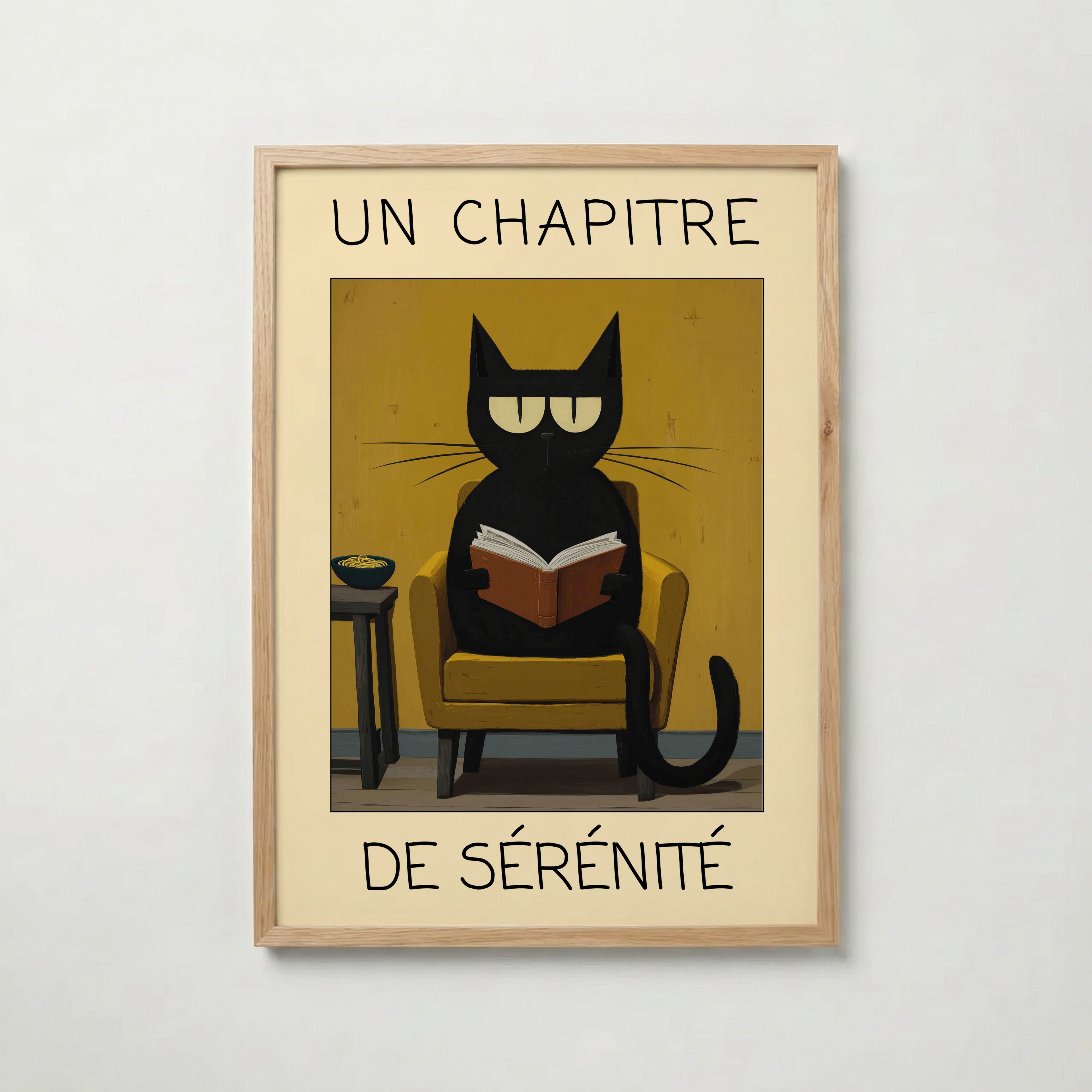 Quiet Reading Cat Poster
