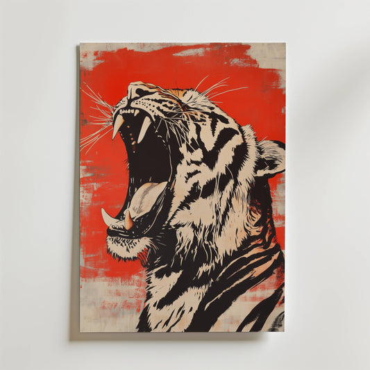 Red and Black Tiger Poster