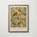 Robin Among Roses William Morris Poster