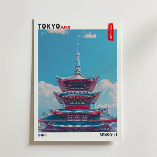 Sky Above Sensō-ji Poster