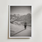 Solitary Skier in the Alps Poster