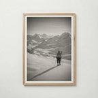Solitary Skier in the Alps Poster