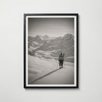 Solitary Skier in the Alps Poster