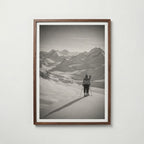 Solitary Skier in the Alps Poster