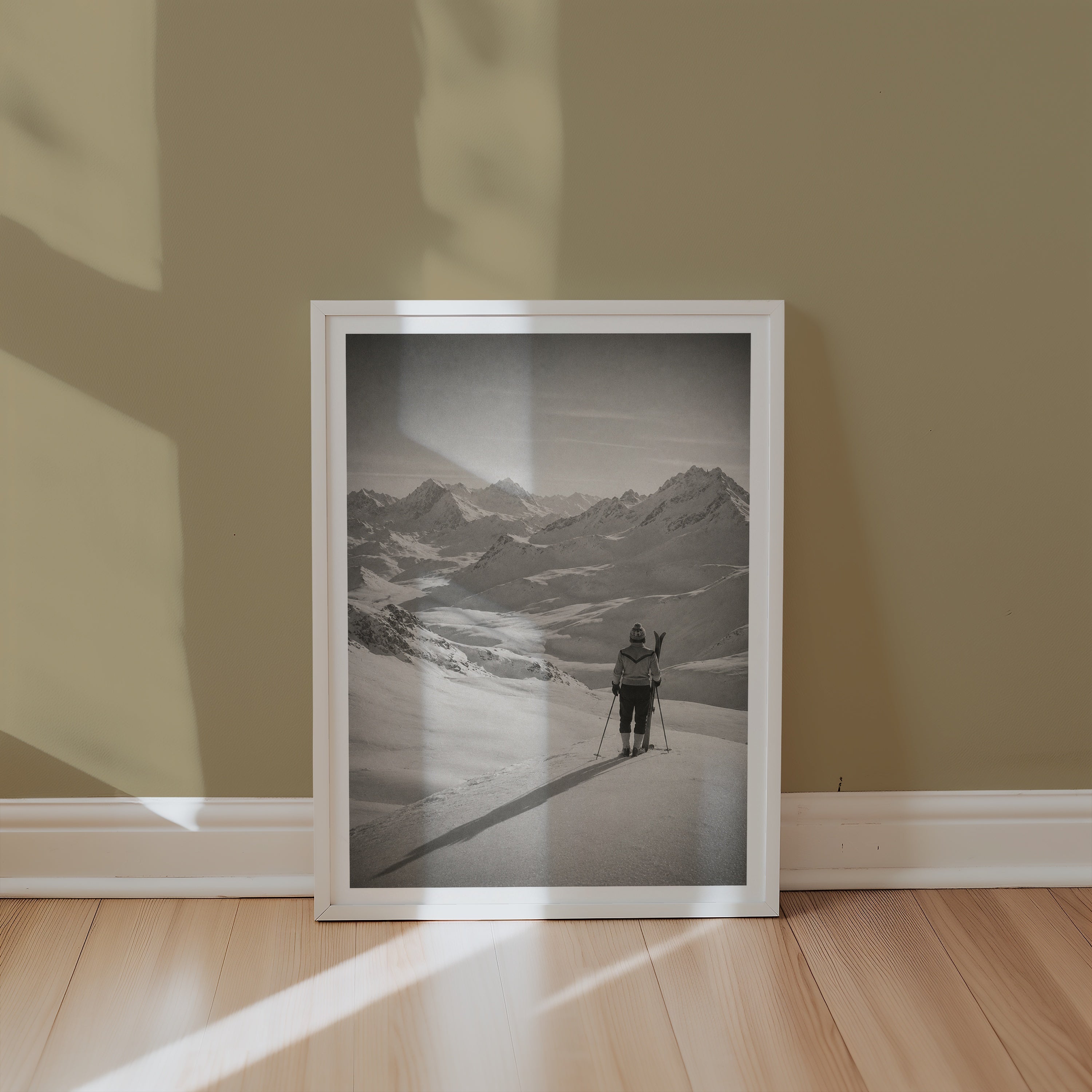 Solitary Skier in the Alps Poster